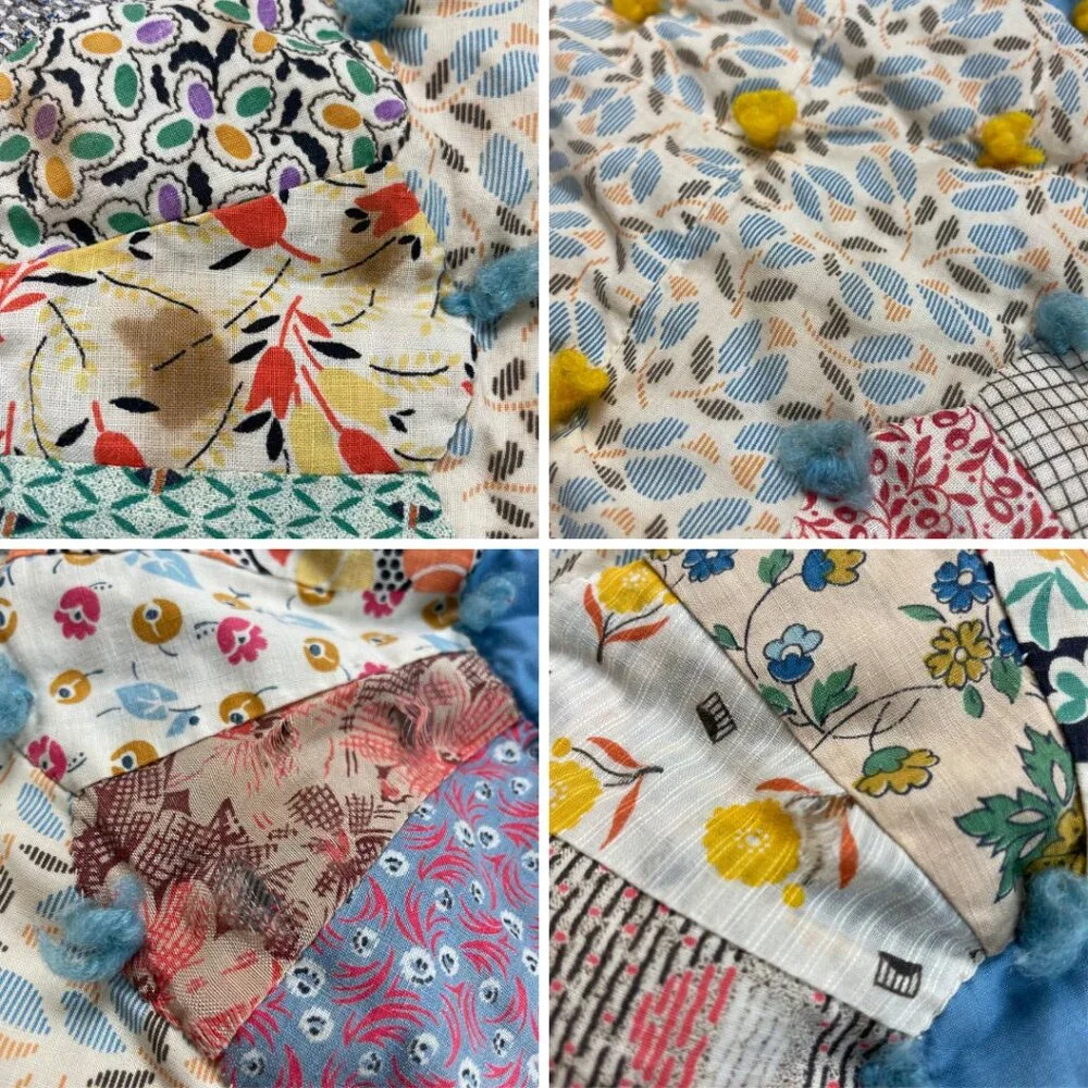 Antique 1920s Quilt Historical Society Dresden Patchwork Vintage Handmade Unique
